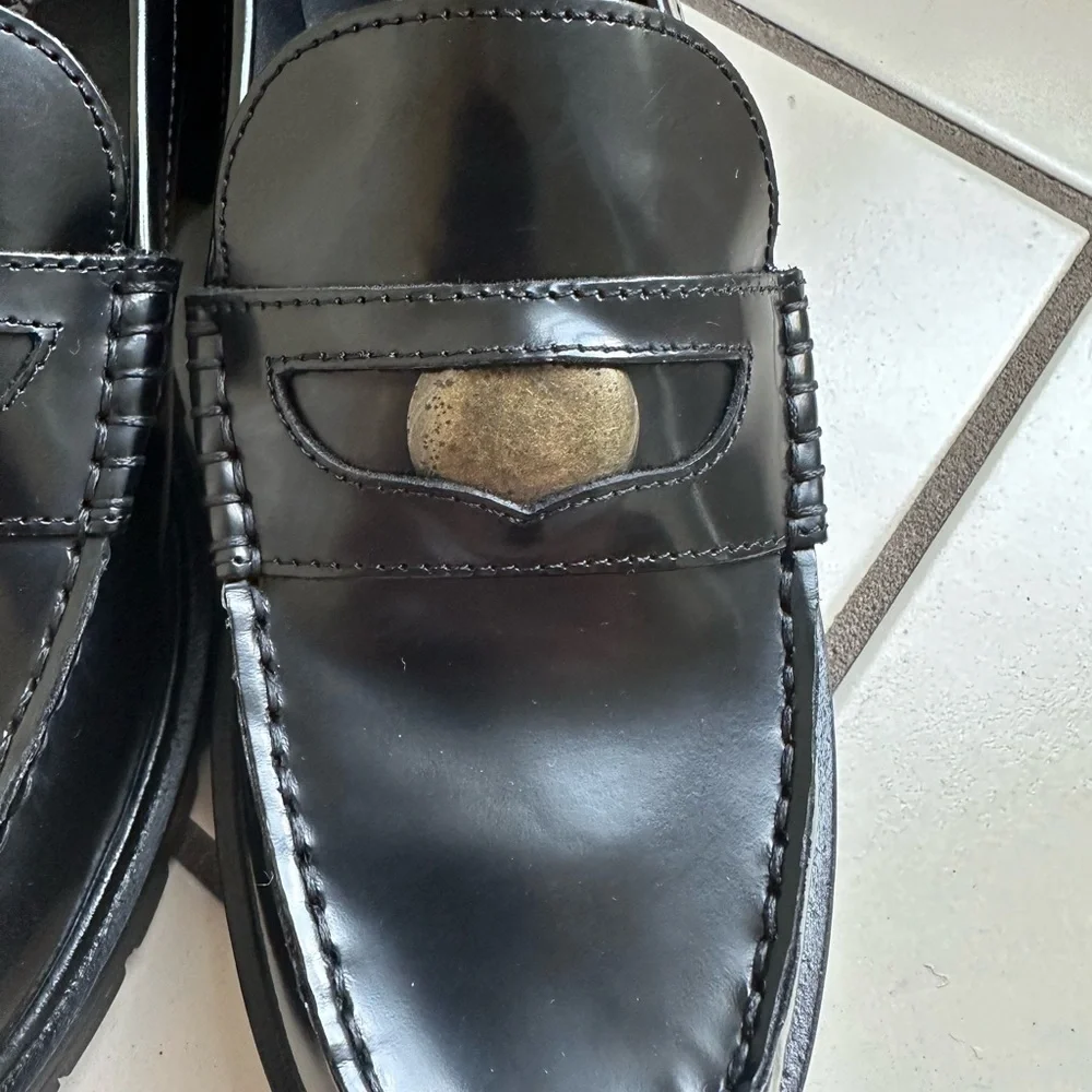 Free People Liv Black Loafers- Size 38- NWOB - Picture 9 of 10